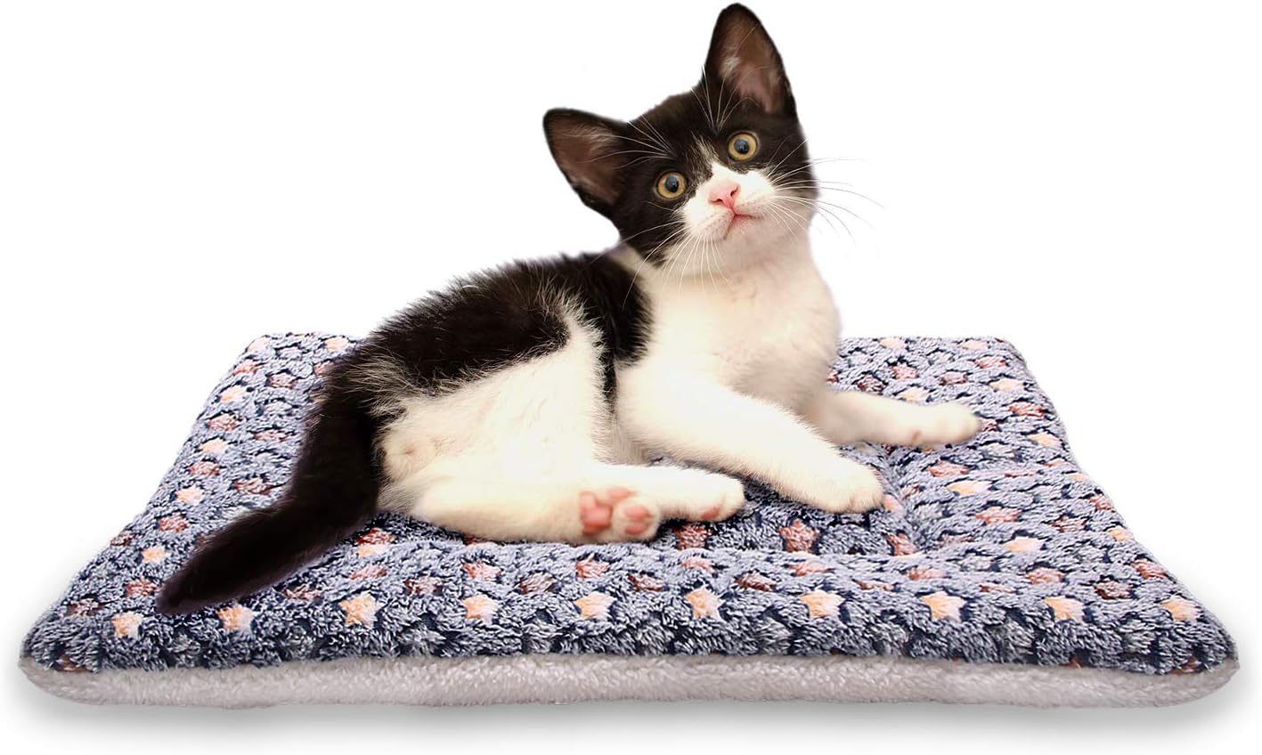 ANBIWANGLUO Dog&Cat Blankets Pet Soft Sleep Mat 4 Size 4 Color（Small,Dark Blue Thicker