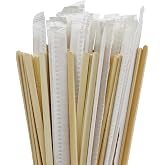 100Pcs Bamboo Coffee Stirrers Individually Wrapped, 5.5"Coffee Stir Sticks | Disposable Individually Wrapped Coffee Stirrers with Smooth Ends, Ideal for Coffee, Tea and Hot Drinks at Home or Coffee Bars
