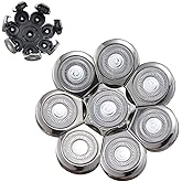 8D Blades Head Shavers for Bald Men Replacement Heads,Electric Shaver Replacement Heads,Men's Head Shaver Blade, Washable (8D Silvery)