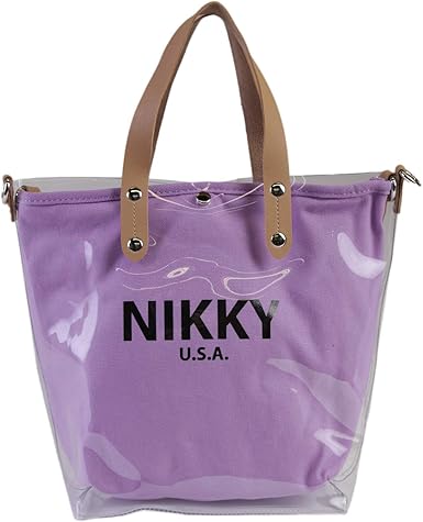 clear purple bag