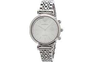 Emporio Armani Womens ART3018 Hybrid Analog Display Quartz Silver Smart Watch