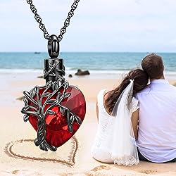 shajwo Tree of Life Cremation Jewelry Heart Urn