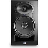 Kali Audio LP-8V2 8" Powered Studio Monitor - 100W Speaker System with Boundary Compensation EQ Settings - for Mixing, Recording, Audio Production - XLR, TRS, RCA Input Ports, Single, Black