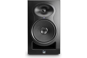 Kali Audio LP-8V2 8" Powered Studio Monitor - 100W Speaker System with Boundary Compensation EQ Settings - for Mixing, Recording, Audio Production - XLR, TRS, RCA Input Ports, Single, Black