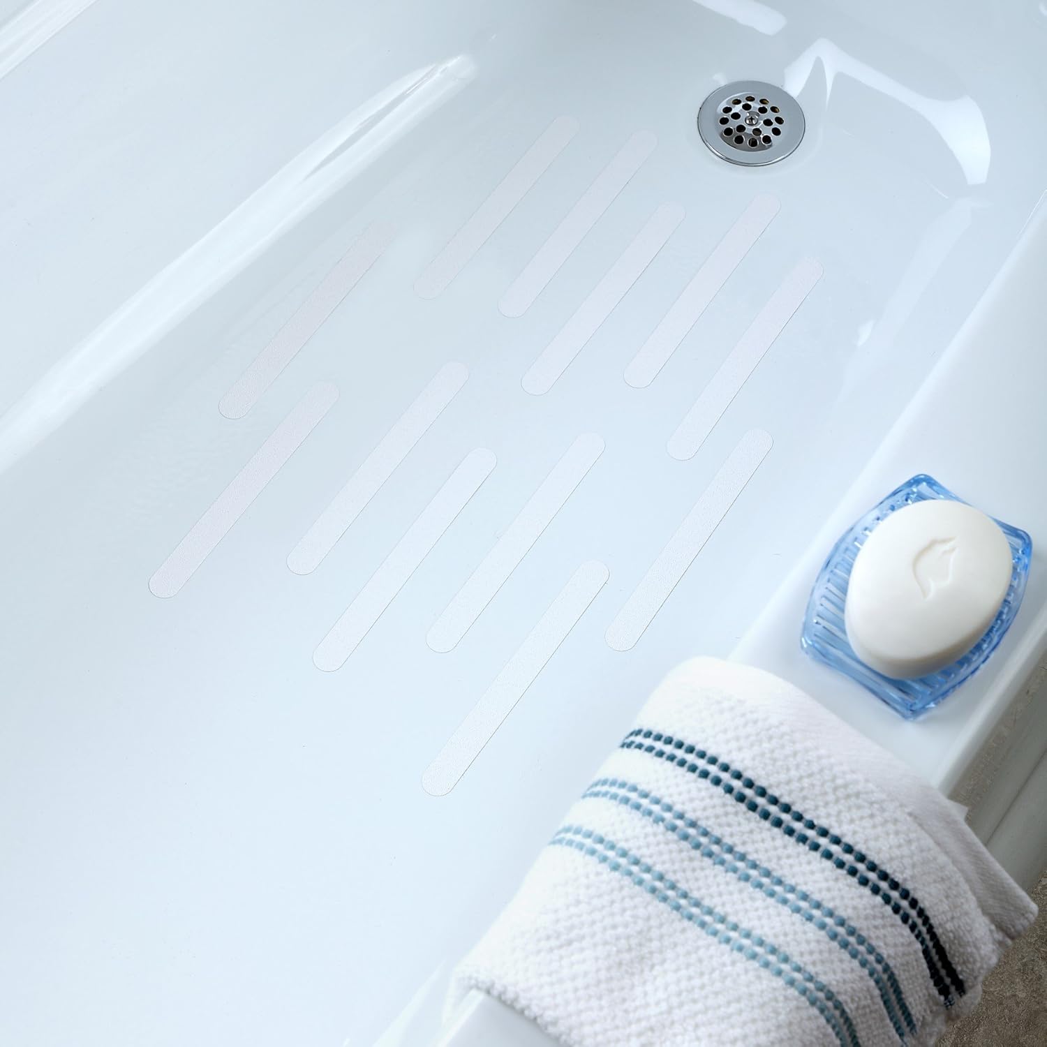 SlipX Solutions Adhesive Bath Safety Treads Adds NonSlip Traction to