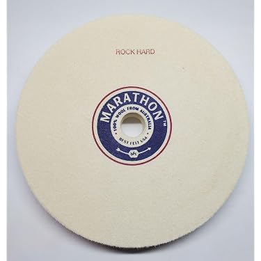 thumbnail image 2 of Marathon 8” Felt Polishing Wheel – 1” Width, 5/8” Hole – Medium Density, 100% Wool 2 of 5