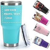 Custom 20oz 30oz Tumblers Personalized With Picture With Slider Lid And Straw Photo,Text,Logo Straw Custom Vacuum Insulated Coffee Mugs Gifts/