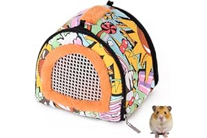 AquaLume Hamster Carrier, Small Animal Carrier Bag, Portable & Foldable with Adjustable Strap for Travel, Vet Visits, and Dai