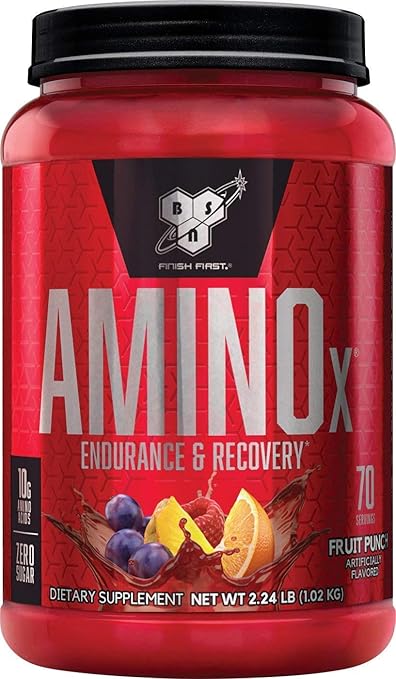 BSN Amino X Muscle Recovery & Endurance Powder with BCAAs, 10 Grams of Amino Acids, Keto Friendly, Caffeine Free, Flavor: Fruit Punch, 70 servings (Packaging may vary) best BCAA powder BSN Amino X Muscle Recovery & Endurance Powder with BCAAs, 10 Grams of Amino Acids, Keto Friendly, Caffeine Free, Flavor: Fruit Punch, 70 servings (Packaging may vary) best BCAA powder