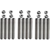 DEWHEL SBF Valve Cover Stud Kit Bolts Stainless Steel Kit Compatible with 289 302 351W Small Block Ford