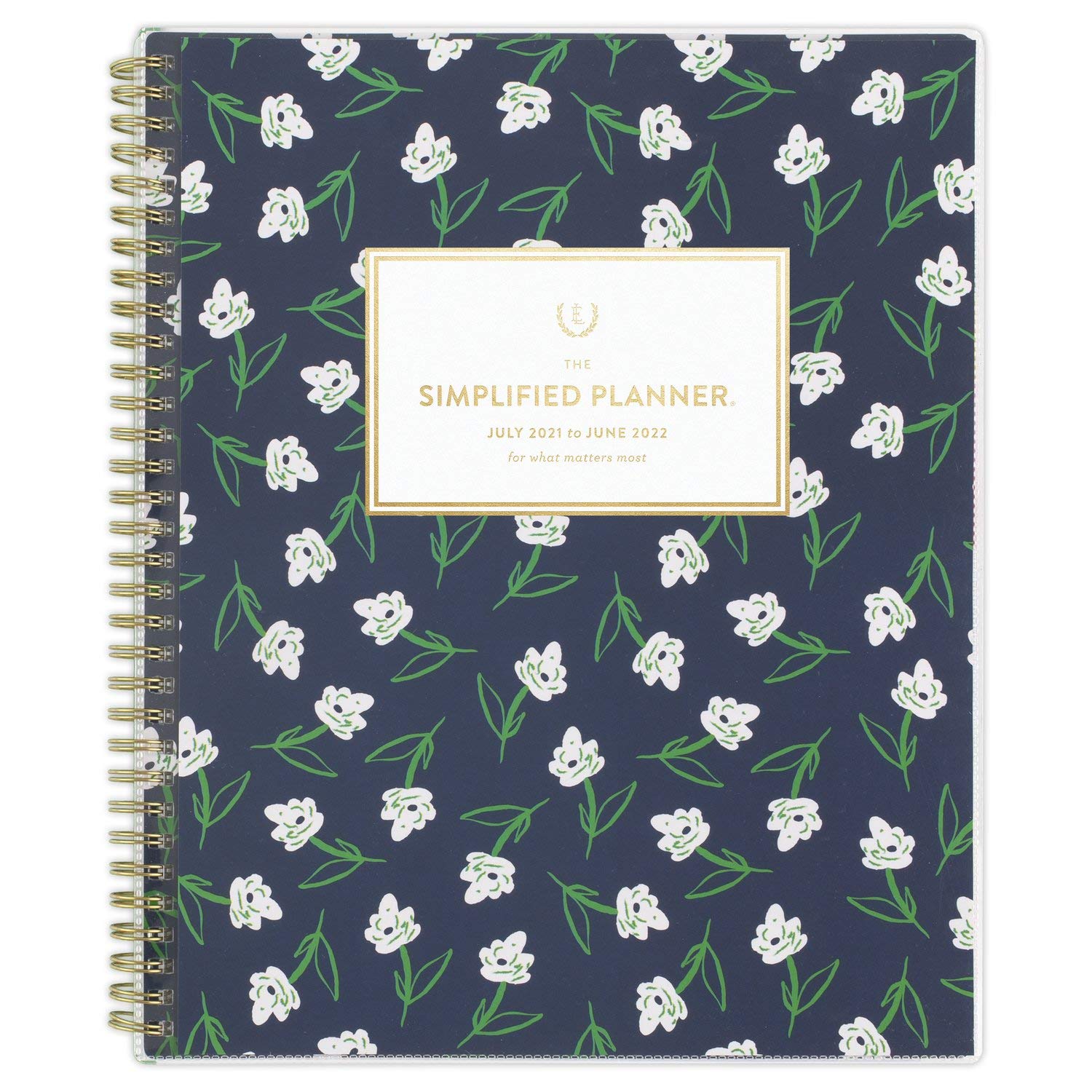 AT-A-GLANCE Academic Planner 2021-2022, Simplified by Emily Ley for AT-A-GLANCE Weekly & Monthly Planner, 8-1/2" x 11", Large, Customizable, for School, Teacher, Student, Dogwood (EL61-901A)