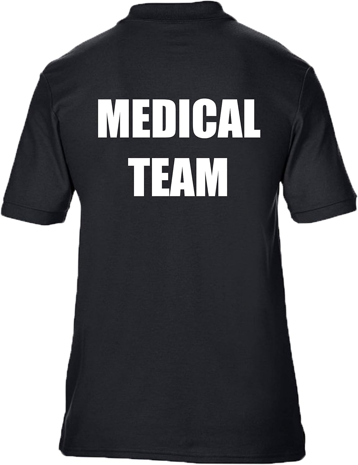 Ladies Medical Team Printed Black Polo Shirt, Medical Clothing Amazon