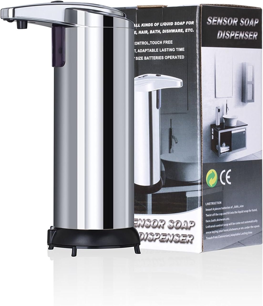 Automatic Stainless Steel Sensor Soap Sanitizer Dispenser Touch