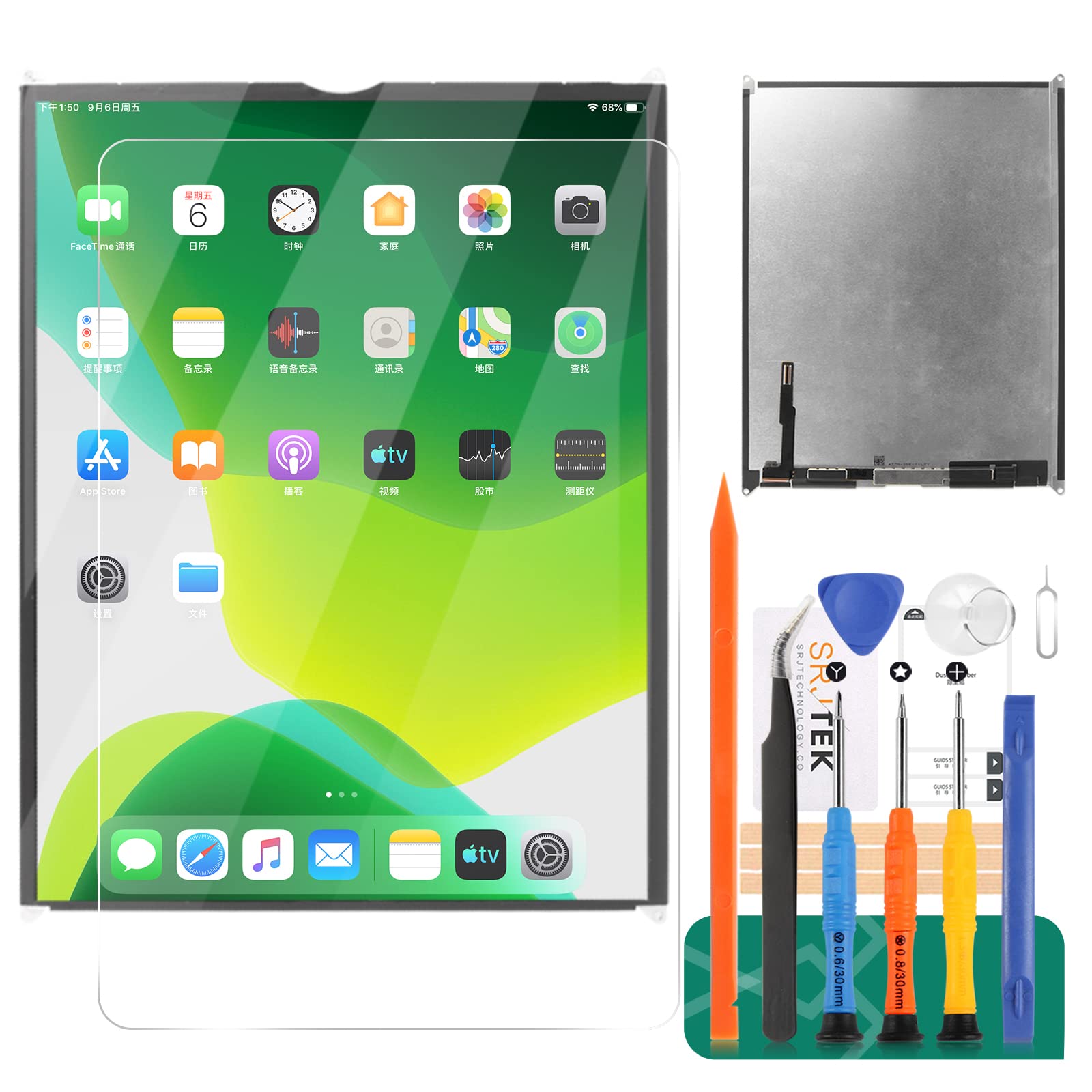 For iPad 5 Air 1 LCD A1474 A1475 A1476 For iPad 9.7 2017 5th A1823 A1822 Display 2018 6th Gen A1954 A1893 Screen Replacement Matrix(Without Touch Screen)