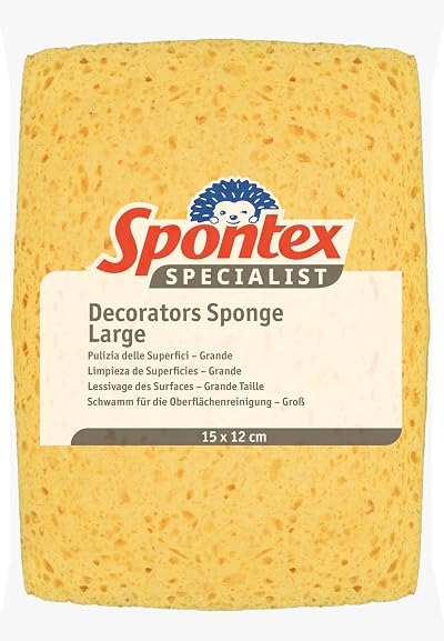 Spontex Large Decorators Sponge 15x12cm Cellulose Super Absorbent Walls Tiles