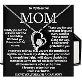 Mapileng To My Mom Necklace with Heartfelt Message Card – Meaningful Gift for Mom from Son or Daughter, Perfect Mother’s Day, Birthday & Christmas Jewelry Gift