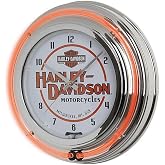 Classic Harley-Davidson Neon Wall Clock, Model# HDL-16623