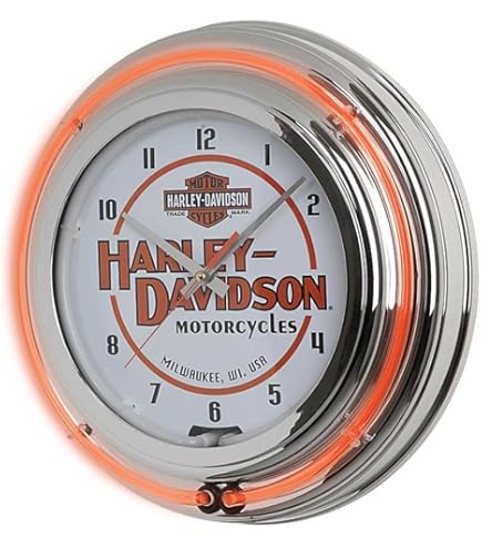 Amazon.com: Harley-Davidson Bar & Shield LED Clock, Long Lasting