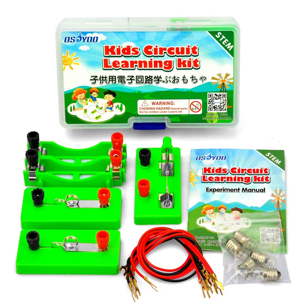 Photo 1 of OSOYOO Kids Electricity Circuit Learning Kit for Science Study,Series Circuit Parallel Circuit, Physics Experiments Learning Tool for Kids