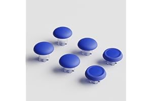 KUSTOMAZING Performance Thumbstick Caps Replacement Kit for PS5 DualSense Edge Controller, Thumb Stick Grips Accessories for Playstation 5 Pro Elite Controller (Standard Concave*2, Low Dome*2, High Dome*2, Blue)