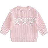Afunbaby Baby Girl Knit Sweater Toddler Crewneck Cute Sweatshirt Long Sleeve Top Infant Fall Winter Clothes