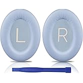 SOULWIT Earpads Replacement for Bose QuietComfort 45 (QC45)/QuietComfort SE (QC SE)/Quiet Comfort Wireless Over-Ear Headphones, Ear Pads Cushions with Softer Protein Leather - Moonstone Blue