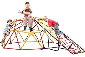 NYEEKOY Lifetime Geometric Dome Climber for Kids 3-8 Outdoor with Cargo Net, 7FT Climbing Dome for Kids 8-12, Outdoor Large Metal Jungle Gym for Toddler