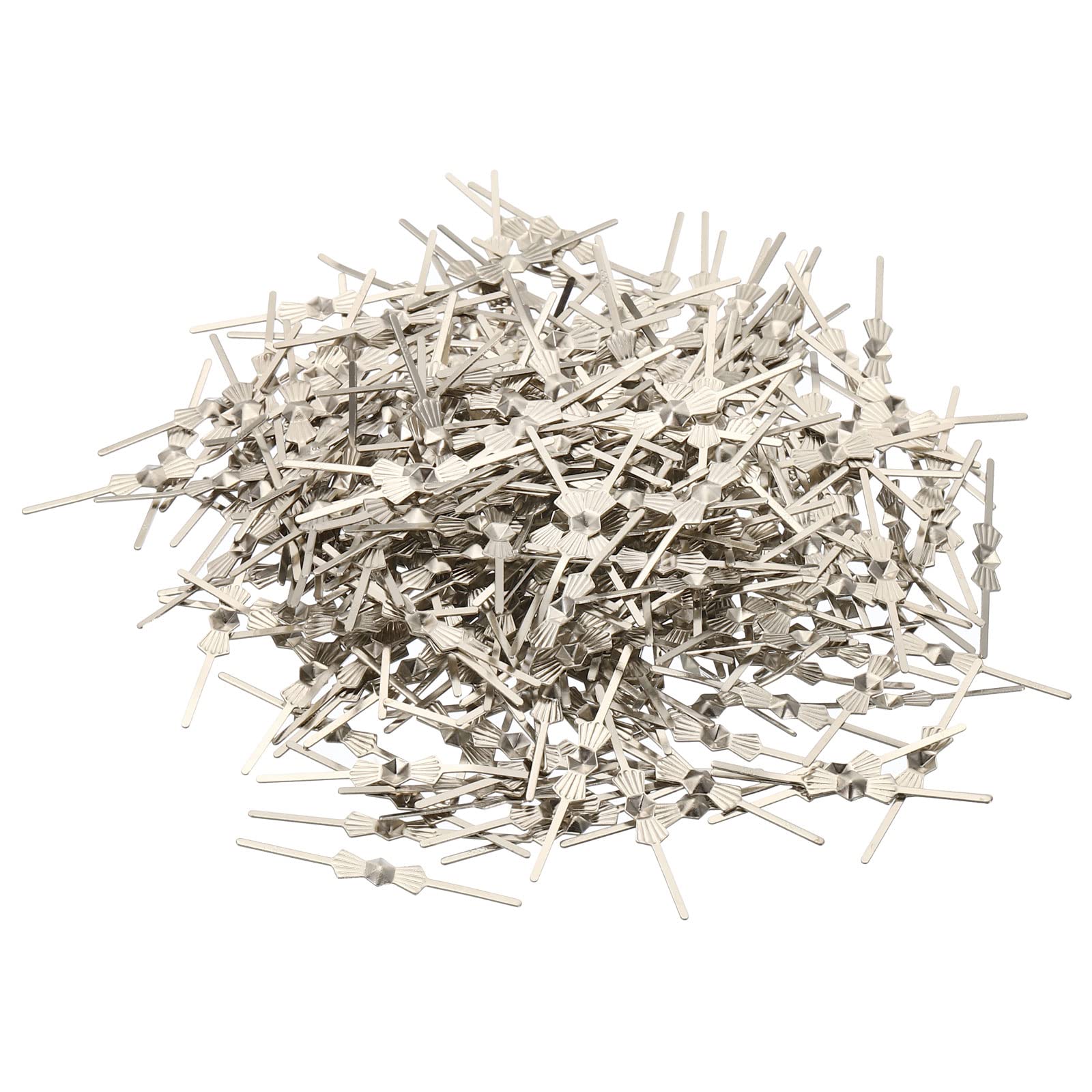 PATIKIL Chandelier Connector Clip, 350 Pack 33mm/1.3" Length Chandelier Bowtie Pin Replacement for Fastening Crystals Lamp Ceiling Light Parts, Silver