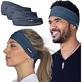 Sweatband for Men and Women - Unisex Non Slip Headband That Wicks Moisture and Eliminates Excess Sweat - Durable & Long-Lasting - Running, Sports, Gym