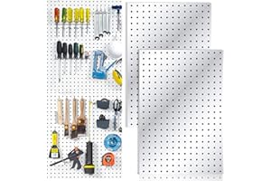 2 Pcs Pegboard, Metal Pegboard Wall Panels - Pegboard Wall Organizer System - Peg Boards for Walls, Small Peg Board Tool Stor