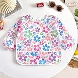PandaEar 5 Pack Baby Long Sleeve Waterproof Bibs 6-36 Months view 8