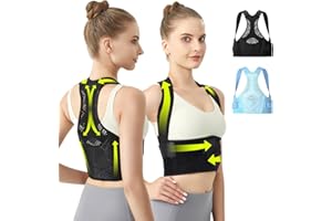 aoFIT Posture Corrector for Women - Lightweight and Breathable Back Brace for Pain Relief, Rounded Shoulders and Hunchback, Compact & Portable with Fashionable Design, Invisible Under Clothes Black L