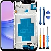 Foufinin for Samsung A15 4G / 5G Screen Replacement with Frame | for Samsung Galaxy A15 Screen Replacement kit A156u A156e A156w S156dl S156vl Touch Screen LCD Display Digitizer Assembly