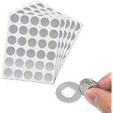 150 Pack, 1" Scratch Off Stickers Labels, Round Circle - Silver