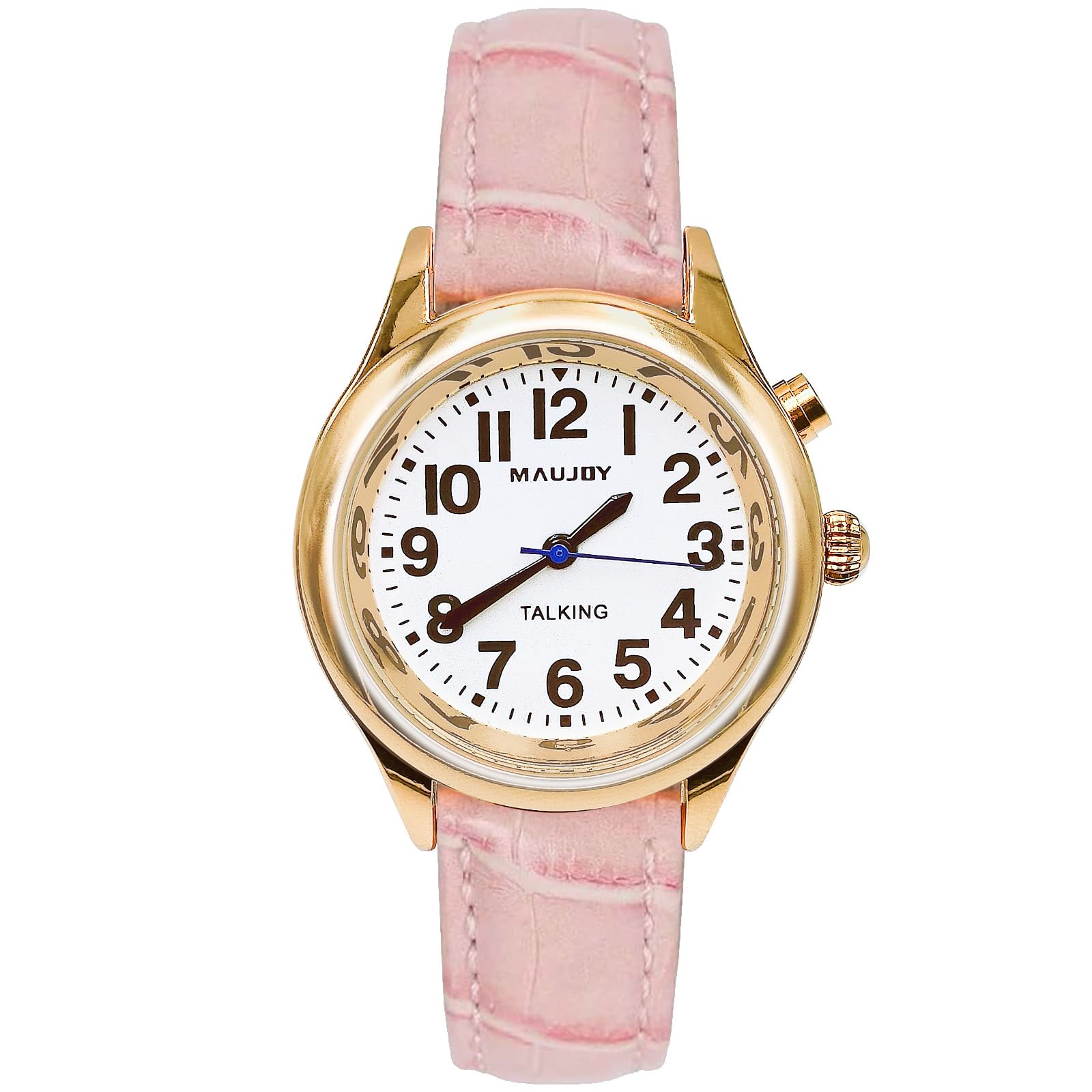 MAUJOY Women Talking Watch with Clear and Loud Voice, Speaks The Time, Date and Alarm Time, for Elderly, Visually Impaired or Blind