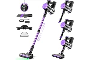 YTE PRO Cordless Vacuum Cleaner, Up to 50 Mins Runtime Rechargeable Stick Vacuum, 25000pa 180W Lightweight Vacuum with HEPA Filter, 6In1 Vacuum Cleaners for Home Hardwood Floor