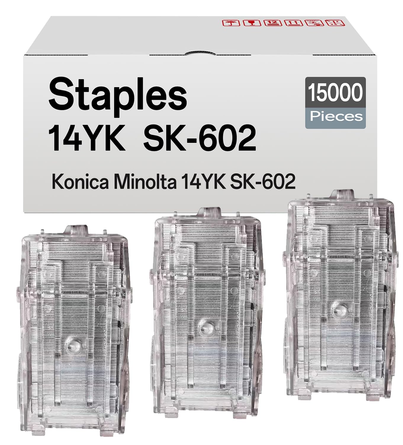 3-Pack SK602 Staple Cartridge Compatible for Konica