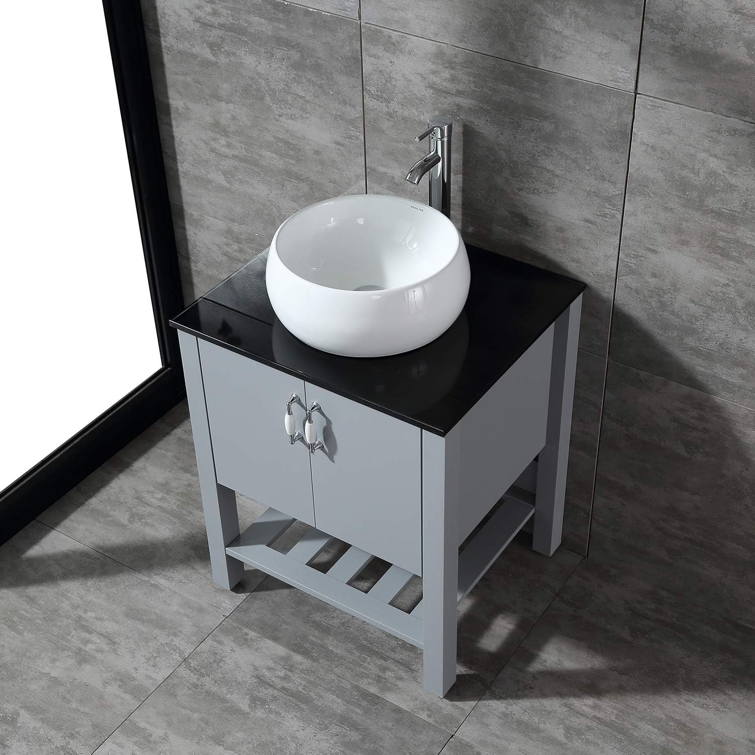 Silverylake 25 Bathroom Vanity And Sink Combo Bathroom Storage Cabinet Single Sink With Mirror And Glass Gray Countertop Modern Large Capacity Round Basin Bowl Bathroom Vanities Bathroom Sink Vanities Accessories Rbafamilylawcom Silverylake 25 Bathroom Vanity And Sink Combo Bathroom Storage Cabinet Single Sink With Mirror And Glass Gray Countertop Modern Large Capacity Round Basin Bowl Bathroom Vanities Bathroom Sink Vanities Accessories Rbafamilylawcom
