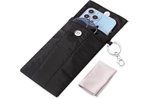 Hongeely Soft Glasses Case Double Eyeglass Case Sunglasses Travel Pouch for Women Men with Key Chain