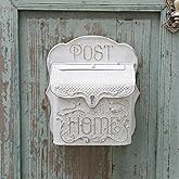 BIG FORTUNE Vintage Wall Mount Mailbox - Antique Style Metal Mail Box For Outdoor House Decor, Green