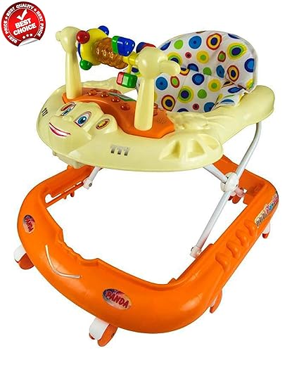 Vertex Musical Activity Panda Baby Walker 777 with Music & RATTLES & Adjustable Height for Kids : Premium Quality Push and Pull Toy Activity Baby Walker : Toddllers Walker
