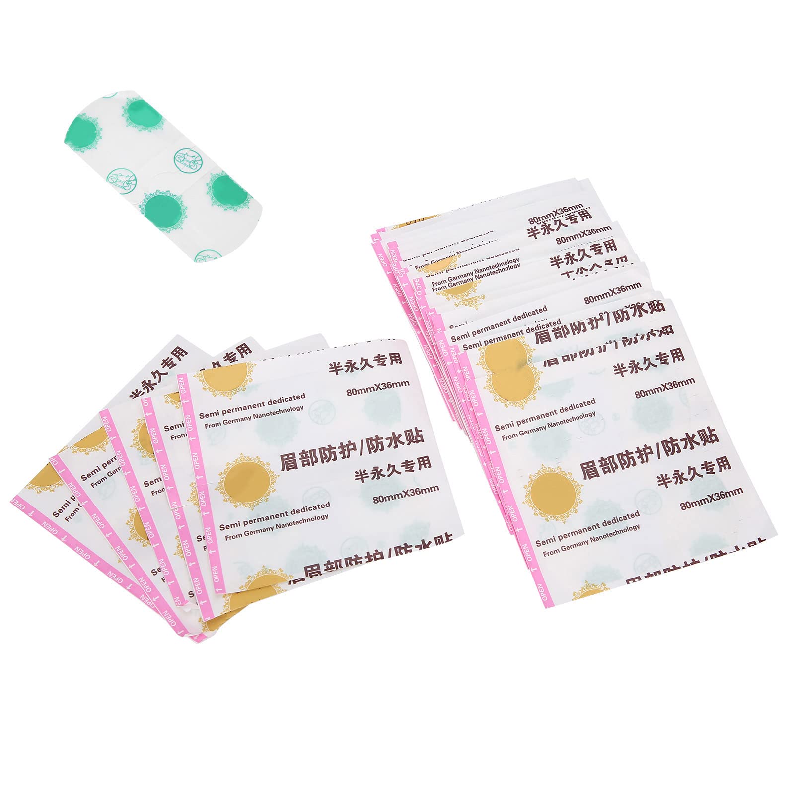 Eyebrow Tattoo Waterproof Tape, 50PCS Disposable Non Woven Fabric Eyebrow Tattoo Tape Microblading Eyebrow Cover Eyebrow Shield Patches for Shower