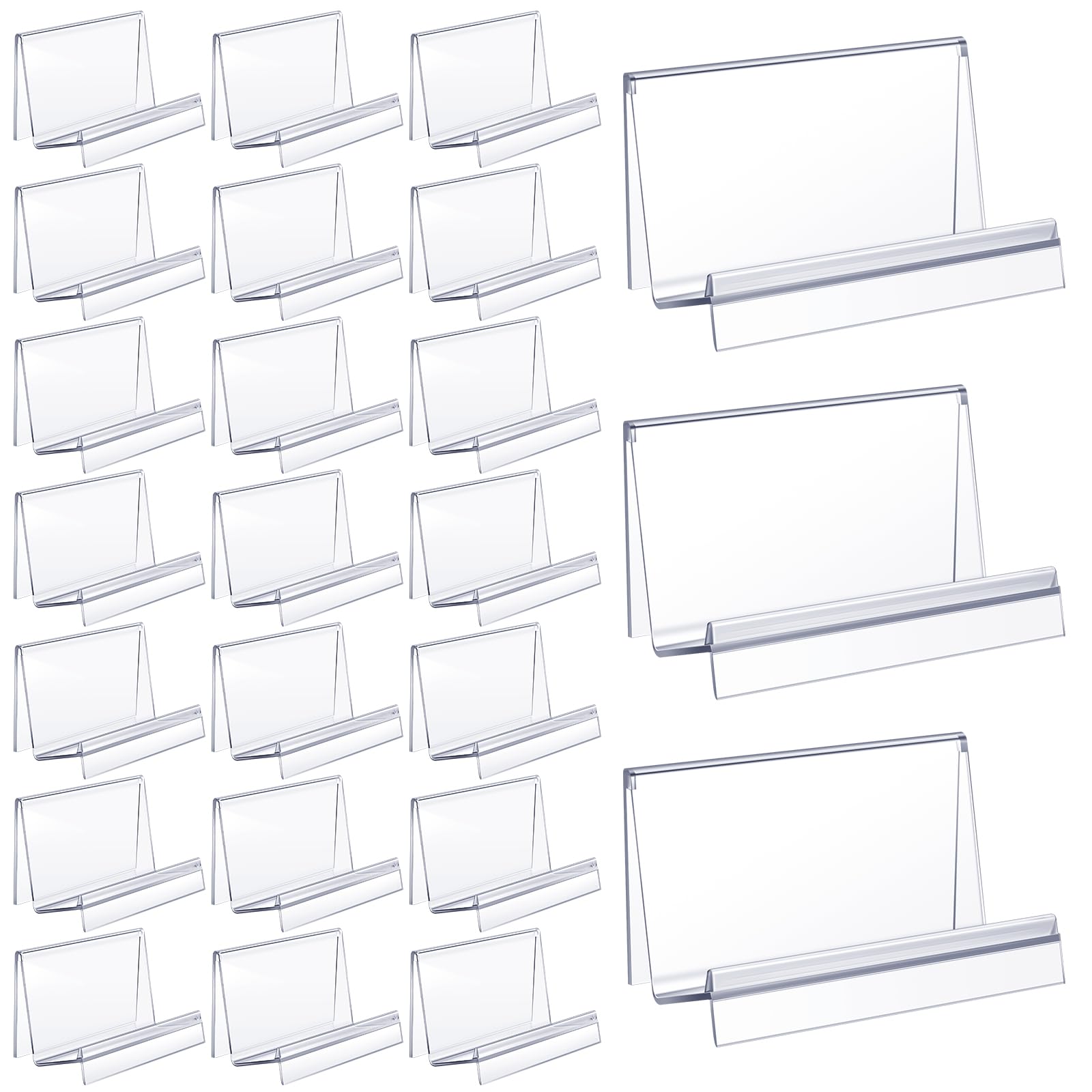 Photo 1 of Qunclay 24 Pcs Purse Display Stand Clear Acrylic Wallet Display Stand Purse Holder Handbag Organizer for Bag Phone Cards Store