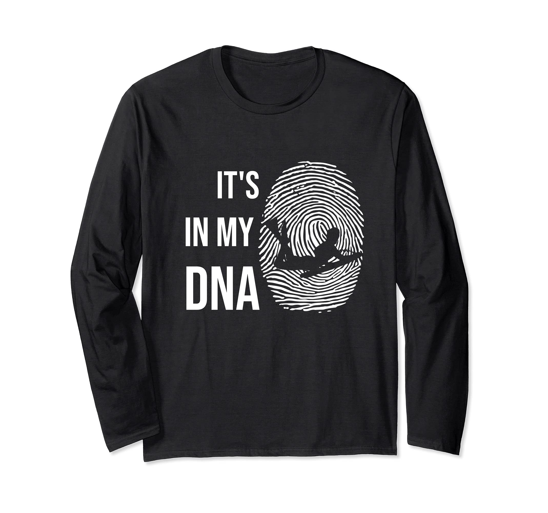 Bodyboard Wave Silhouette DNA Bodyboarding Funny Long Sleeve T-Shirt