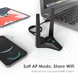 WAVLINK AC1300 USB 3.0 WiFi Dongle 1300Mbps Dual Band PC Laptop Mac Adapter view 5