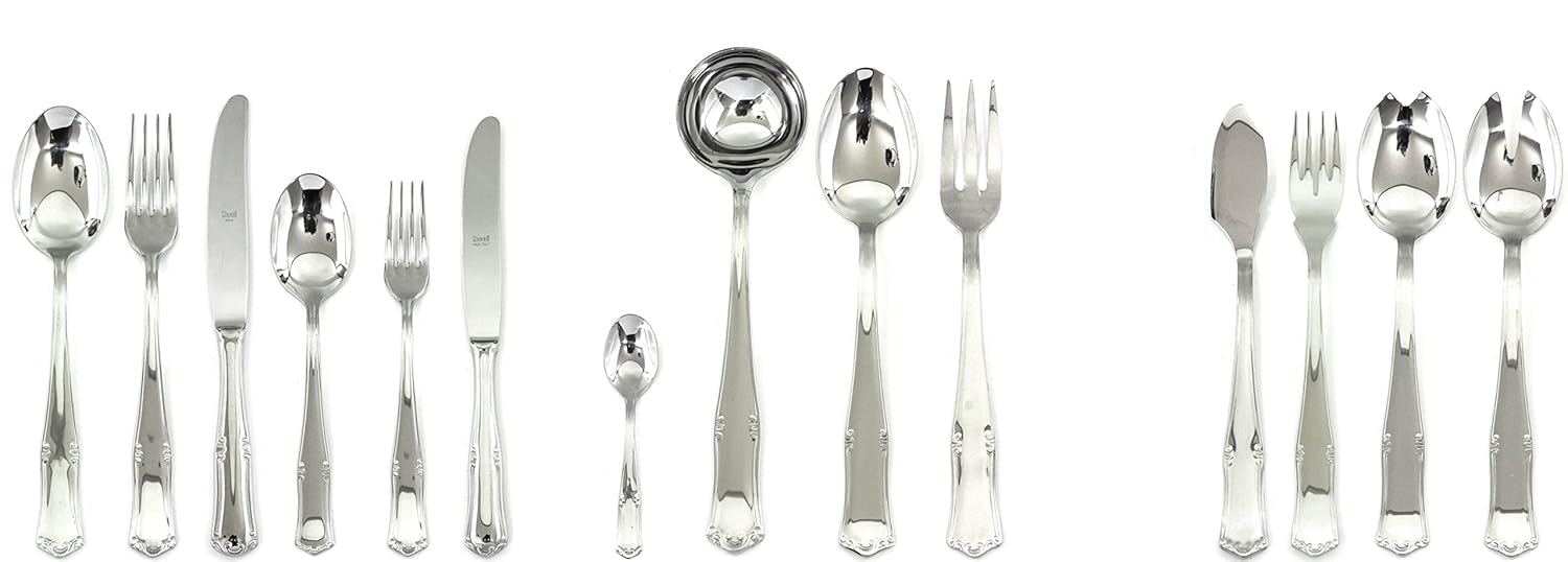 Mepra 102222113P Bavaria - Cubertería (113 piezas), color plateado: Amazon.es: Hogar