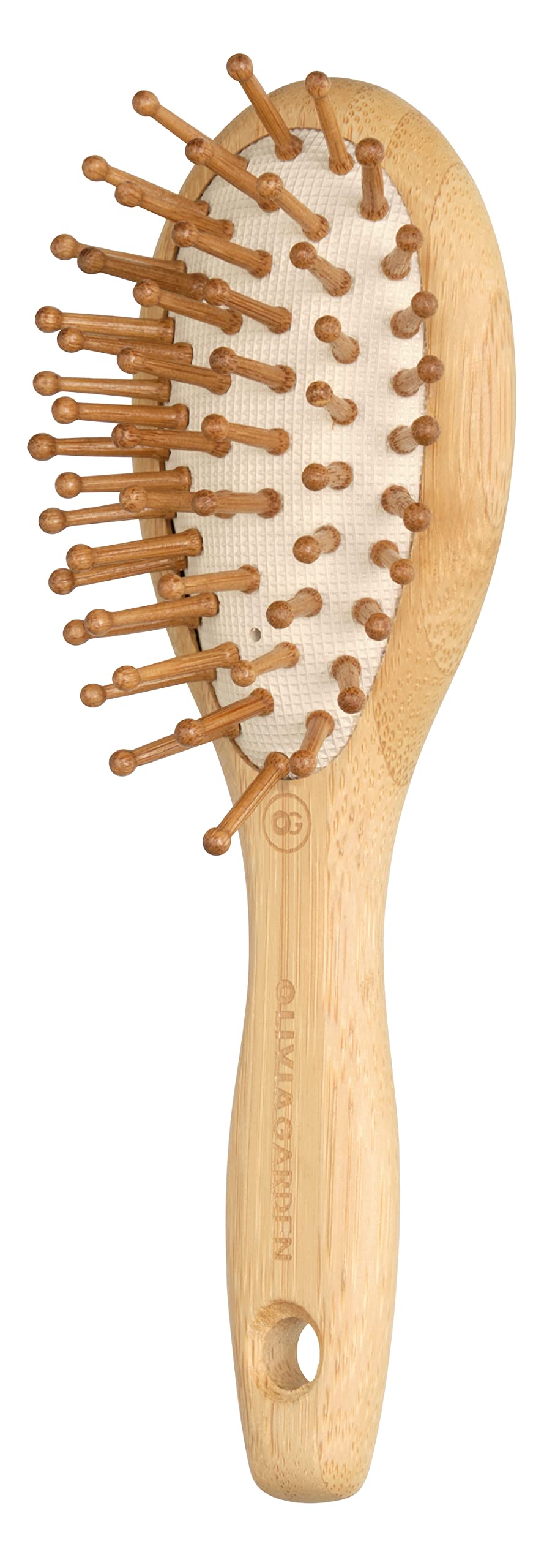 Olivia Garden Bamboo Touch Brush – Eco-Conscious Bamboo Detangle Massage Hair Brush, Size XS