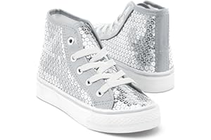 Balera Sequin High and Low Top Sneakers for Girls & Women Perfect for Dance