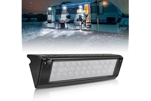 SKUNTUGUANG 9" LED RV Flood Exterior Lighting Fixture, LED Rv Porch Light Exterior Awning Lights, 6000K Super Bright High Lumen Output Low Current Draw for RV Boa Camperst,Truck,Trailer