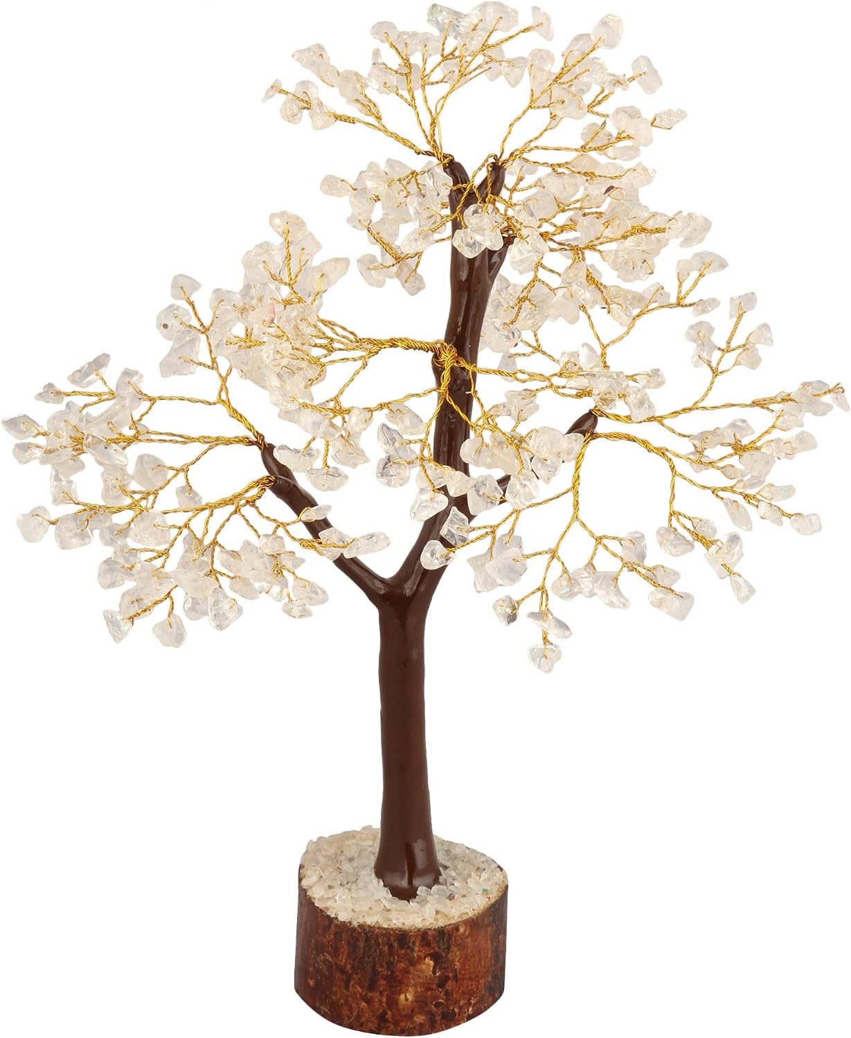 Crocon Clear Quartz Crystal Tree of Life Gemstone Chakra Healing Crystals Tree for Home Decor Spiritual Room Decor Present Birthday Gift for Women and gifts for Mum House warming Present Good Luck - Image 4